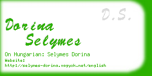 dorina selymes business card